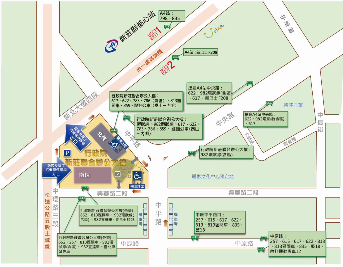 Map of surrounding bus stations