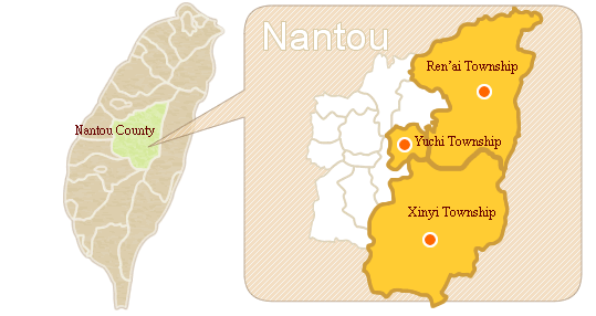 Nantou County map